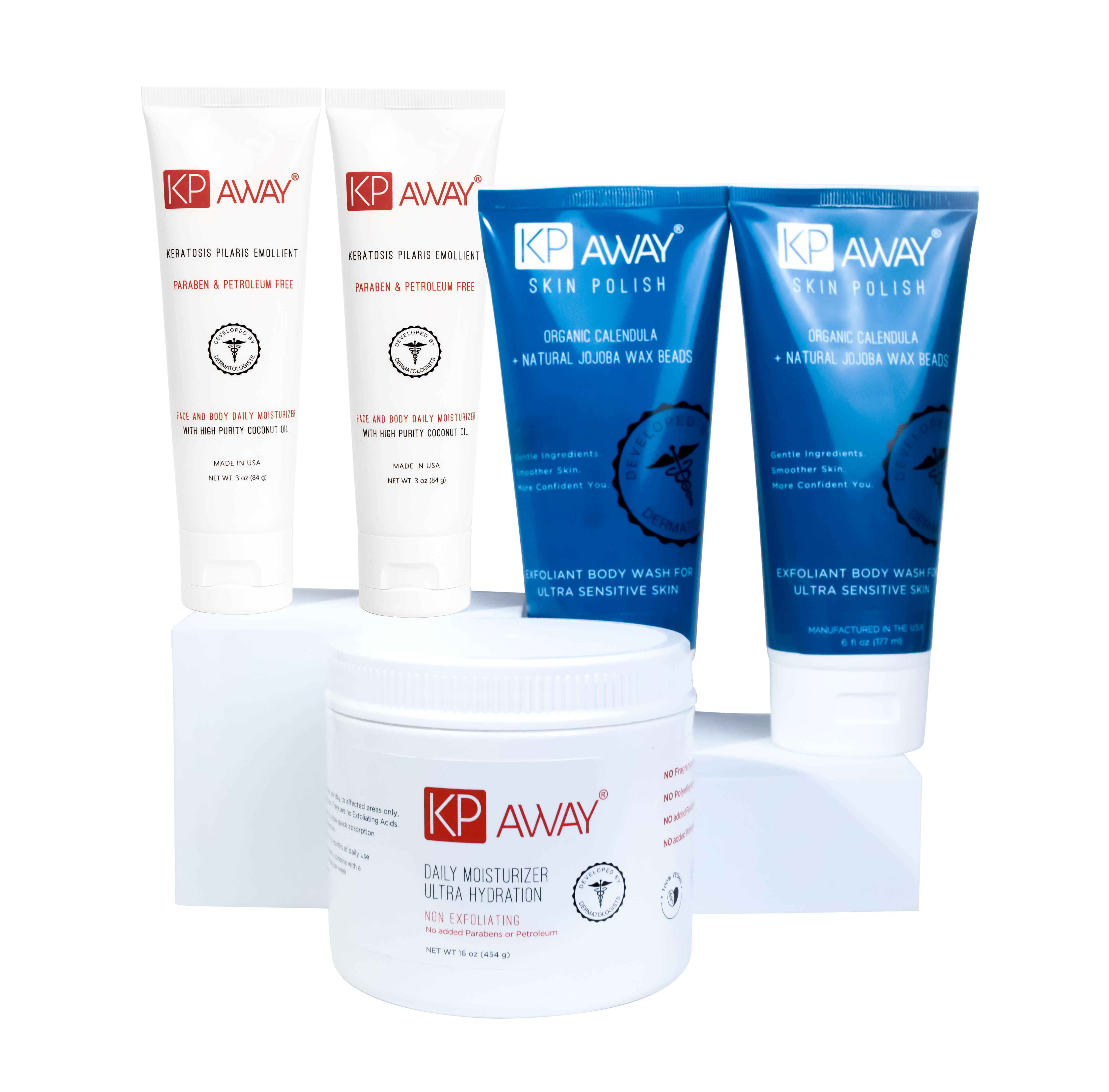 The Kit Full Set (16oz Emollient, 3oz Emollient, and 6oz Skin Polish